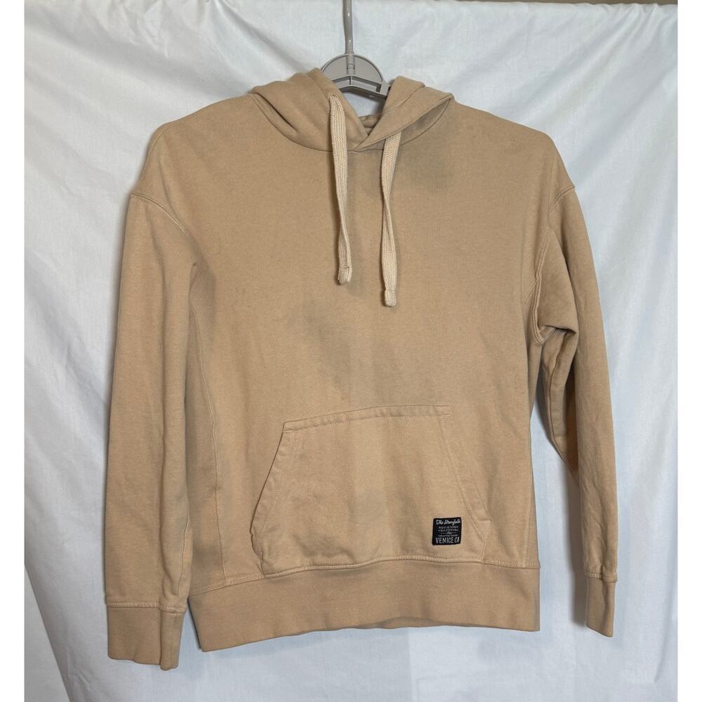 The Stronghold Tan Pullover Hoodie Sweatshirt Venice CA Patch Men’s L